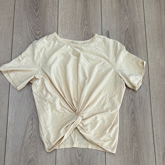 lululemon athletica Tops - Lululemon butter yellow Knot Front Top size L